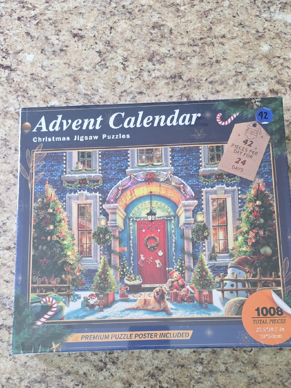 Christmas Facade 1008-Piece Jigsaw Puzzle Advent Calendar -New